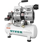 VEVOR Ultra leiser 2-Gallonen-Ölfreier Luftkompressor, leiser Kompressor, 550 W, Geräuschpegel weniger 48 dB, ölfreier tragbarer Luftkompressor