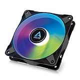 ARCTIC P14 PWM PST A-RGB - PC Lüfter, 140 mm PWM PST Gehäuselüfter, Case Fan, Optimiert für statischen Druck, Semi-Passiv: 200-1900 RPM (0 RPM