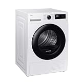 Samsung Wärmepumpentrockner, 8 kg, EEK: A++, Wäschetrockner mit WiFi-SmartThings-App, Hygiene-Programm, Air Refresh, Knitterschutz, Weiß/Schwarz, DV81CGC0B0AEEG