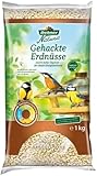 Dehner Natura Premium Wildvogelfutter, gehackte Erdnüsse schalenfrei, Ganzjahresfutter proteinreich / energiereich, hochwertiges Vogelfutter für Wildvögel, 1 kg