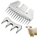 MUYIRTED Schafschermaschine Schermesser Ober Und Untermesser, Edelstahl Wolle Scheren Klingen Schermesser Für Schafe Ziegen 13 Zähne