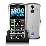 artfone A400 4G Seniorenhandy ohne Vertrag丨Großtasten-Handy für Senioren mit 2MP-Kamera & SOS-Taste丨2,4-Zoll Display丨1800mAh Akku丨Ladestation丨USB-C丨Stereo-Lautsprecher丨Zeitansagefunktion – Silber