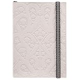 Christian Lacroix Paseo geprägt Silber Lay flach Notebook mit elastisch, 4 von 15,2 cm, 152 liniert Elfenbeinfarben Seiten (01060) 4 by 6 Inches Pastis