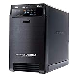 FANTEC QB-X2U31R USB3.2 Gen2 RAID Festplattengehäuse für 2x SATA 3,5/2,5 Zoll HDDs oder SSDs, Transferraten bis 10Gbit/s, RAID Funktion 0/1/Single, Lüfter Automatik, Kabel USB-C, Metall schwarz
