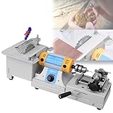Lapidary Rock Mühle Polither Maschine, Schmuckgestein Polierbank Drehmaschinen-Poliermaschine Bohrmaschine, Multifunktions-DIY-Benchtop-Schmuckgestoßen-Schleifmaschinenmaschinen, 800-10000 U / Min