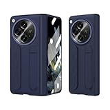 HUOLUNGJIN Scharnierschutz kompatibel mit Oneplus Open Case mit Ständer & Handschlaufe, integrierter Displayschutzfolie + Scharnierschutz - Schlanke, stoßdämpfende Abdeckung (Blau)
