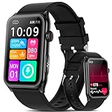 2025 Neu Smartwatch Herren EKG/ΒΙυtｚυcker/BMI/HRV/Harnsäure/ΒΙυtdrυck,1,57' Gesundheitsuhr mit Telefonfunktion 24H Pulsuhr SpO2 Schlaf/Apnoe-Monitor Fitnessuhr Schrittzähler,Smartband für iOS Android