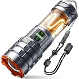 LED Taschenlampe Extrem Hell 900000 Lumen, Taschenlampe LED Aufladbar mit Campinglicht, Zoombar, 11 Lichtmodi, Lange Akkulaufzeit, Wasserdichte Taktische Taschenlampe für Camping, Outdoor, Notfälle