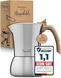 Morgenheld Premium Edelstahl Espressokocher Induktion für 6 Tassen Stainless Steel Espresso Kocher 300 ml Kaffeekocher Espressomaker Camping Mokkakanne