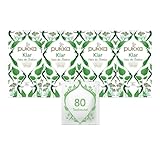 Pukka Tee Set, Bio Kräutertee 'Klar', Fenchel, Aloe Vera, Pfefferminze, Löwenzahn und Brennnessel, Für ein inneres Strahlen, 4er Pack, 80 Teebeutel
