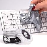 ToysButty Silver Tastatur Reinigungsgel, für Pc Laptop Tastatur Reinigung Mit Auto Duft, Auto Zubehör Innenraum, Auto Reinigungsset Universeller Staubreiniger Reinigungsknete Tastatur Reinigungsset