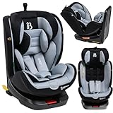 Bebelissimo Baby Autositz Kindersitz I-Size 360°drehbar mit ISOFIX und Ruheposition, Gruppe 0+1/2/3 (40-150cm), 5-Punkt-Sicherheitsgurt, Kinderautositz Eole