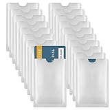 20 Stück RFID Schutzhüllen für Kreditkarten TÜV Geprüfte Blocker Kartenhülle NFC Schutzhülle Ec Karten Schutzhülle Karte Kreditkarten Block Schutzhüllen für EC Bank-Karte Reisepass & Ausweise