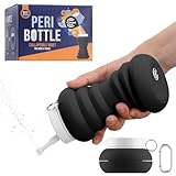 Cynpel Faltbares und tragbares Bidet für die Wochenbett Intimhygiene - 600 ml Intimdusche für Frauen - Peri Flasche für Krankenhaus Tasche Mutterschaft Essentials - Schwarz