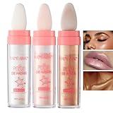 Beauty Searcher schimmernder Highlighter-Puderstift für Gesicht und Körper, aufhellender, konturierender Hochglanz-Glitzerpuder Highlight-Make-up-Puder-Rouge (#A Set), 1, 1.0 gramm