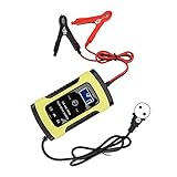 ZDETGU Universelle 12V 5A-Batterie mit LCD-Display-3-stufige Impulsreparatur für Autos Motorräder Boote 4-100AH ​​Blei-Säure-Batterien Einschließlich AGM Gel EFB (EU-Stecker)