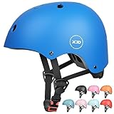 XJD Fahrradhelm Kinder Jugend Kinderhelm Einstellbare Skateboard Helm Skaterhelm für Fahrrad Skateboard Scooter Roller Kinderfahrradhelm für 3-13 Alt Mädchen und Jungen (M: 55-57 cm, Blau)