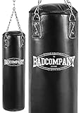 Bad Company Boxsack inkl. Heavy Duty Vierpunkt-Stahlkette I Vinyl Punching Bag, ungefüllt I 100 x 35 cm