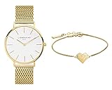 Liebeskind Berlin Set aus Armbanduhr und Armband LS-0103-MQB IP Gold