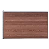 Gartenzaun, LAPOOH Sichtschutz Zaun, ZaunsichtschutzB, Steckzaun, Garten Zaun,Teichzaun, Zaunelemente, Garden Fence, WPC 175x105 cm Braun
