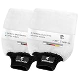 Marc Crouch® - Premium 2er Set Mikrofaser Auto Waschhandschuh - ultimativer Halt Dank 4 Innenlaschen & Umhängeschlaufe - Autowaschhandschuh extra saugstark - Handschuh lackschonend für Nassreinigung