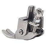Verstellbarer Roller-Presser fuß für Dicken Stoff, Nähmaschine Fuß mit Premium-Stahl Material, Ideal für Dicke Leder Kleidung, Geeignet mit Allgemeiner (Stahlrad -Druckerfuß)