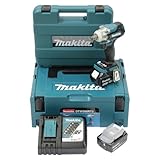 Makita DTW300TJX7 Akku-Schlagschrauber 18V inkl. Schnellladegerät DC18RC und 2x Akkus BL1850B 5,0 Ah + 14-tlg. Schlagnuss-Set (E-16586) im MAKPAC Gr. 2