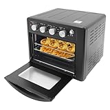 Minibackofen 1700W, Multifunktionsbackofen, Temperaturbereich 80-230℃, Zeitbereich 10-60min, 25 Liter, Temperaturregler, Länge des Stromkabels 0.9m für Haus, Bäckerei, Restaurant