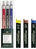Faber-Castell 130622 Druckbleistift TK-Fine 3 Sparset (plus ein Stift 0,35 mm, 0,5 mm und 0,7 mm)