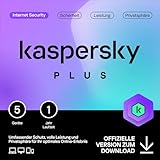 Kaspersky Plus Internet Security 2025 | 5 Geräte | 1 Jahr | Anti-Phishing und Firewall | Unbegrenzter VPN | Passwort-Manager | Online-Banking Schutz | PC/Mac/Mobile | Aktivierungscode per Email