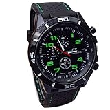 Generisch Herren Sport Uhren Militär Outdoor Große Sportuhr für Männer Armbanduhr mit Schwarz Silikon Armband Digital Analog Männer Jungen Uhren Sport Armban Fitnessuhr Arbeitsuhr (A)
