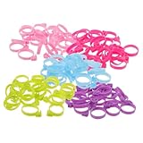 Mikinona 50 Stück Dekorativer Taschenbinder Pip Glasur Spritzbeutel Die Wiederverwendbar Groß Halten Partytasche Clips Backzubehör Taschenclip Kekstütenklammern Taschenkrawatten Kieselgel