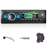 Hodozzy DAB+/DAB Autoradio 1 Din Digitales Bluetooth Audio Musik Stereo 12V Autoradio MP3 Player mit USB/TF/SD/AUX/EQ/FM Radio/SWC