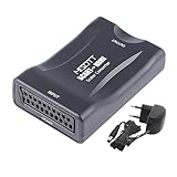 MISOTT Scart zu HDMI Konverter Adapter Mit DC-Netzteil