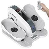 SPORTNOW Mini-Ellipsentrainer Untertisch Mini Crosstrainer für zuhause Ellipsen Beintrainer mit 10-stufiger Geschwindigkeit, LCD-Monitor, Fernbedienung, für Büro, Senioren