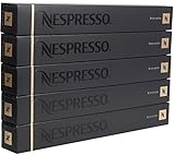 Nespresso Ristretto Kaffeekapseln, 50 Kapseln, 5 Hüllen, langer Ablauf