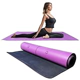 Tempotech Original® Yogamatte aus violettem Gummi mit Ausrichtungssystem, extrem robust, inklusive Tasche und Tragegurt, rutschfest, für Calisthenics, Pilates