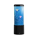 Quallenlampe Mit 7 Farben Und 4 Lichtmodi, Dimmbare LED Jellyfish Lampe, Quallen Aquarium Lavalampe Stimmungslicht Für Schlafzimmer Und Wohnzimmer, Dekoratives Aquarium Licht Für Kinder Und Erwachsene