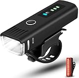 Fahrradlicht Set, 5000 Lumen Alulegierung Fahrrad Vorne, LED Fahrradlichter und Rücklicht für, Fahrradbeleuchtung USB Wiederaufladbare, IPX5 wasserdichte Fahrradlampe