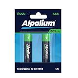 Akku Batterien AAA, 600 mAh, 2er Pack, Alpalium, sofort einsatzbereit