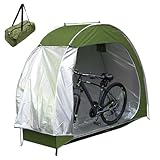 TAZZOR Fahrradzelt 195x80x163cm - Wasserdicht & mit Aufbewahrungstasche - Fahrradgarage wetterfest für Fahrradunterstand im Freien - Zeltgarage und Gerätezelt, Fahrrad Garage