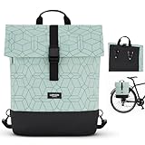 LARKSON Fahrradtaschen für Gepäckträger Damen & Herren Mint - Tammo Bike - 2 in 1 Fahrrad Tasche Rucksack & Gepäckträgertasche Hinten - Wasserabweisend