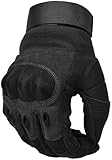 COZOME Motorradhandschuhe Herren, Touchscreen Handschuhe Motorrad Sommer, Schutzhandschuhe für Motocross, Roller, Moped, Mofa, Quad, Paitball, ATV, Mountainbiken (XL, Schwarz)