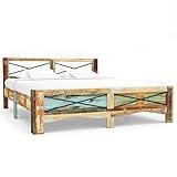 Camerina Massivholzbett Bettgestell Bed Frame Bett Mit Bettkasten Hausbett Bett Massivholz Altholz 180x200 cm - 247668