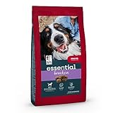 MERA Essential Brocken Trockenfutter für ausgewachsene normal aktive Hunde, mit Omega-3 und Omega-6 für Haut und Fell, 4x2kg