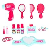 GALPADA 1 Schachtel Schminkset mit Kosmetikkoffer Waschbar Sichere Materialien Abgerundete Ecken Fördert Aufbewahrung und Rollenspiel für Mädchen Rosa