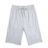 Generisch 5er-Pack Herren Sport Shorts Einfarbige Sportshorts mit Taschen und elastischem Bund, schnell trocknende WorkoutShorts für Sommer Laufhose, Traininghose Freizeitshorts jazzpants(Grau,3XL)