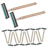 NIYANGLE 20 Sätze Rasiermesser-Set Rasierer für Männer Metall Beige