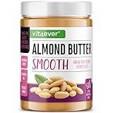 Mandelbutter Smooth - 1kg natürliche Mandel Butter ohne Zusätze aus 100% blanchierten Mandeln - High Protein - Cremiges Mandelmus ohne Zusätze von Salz, Öl oder Palmfett - Vegan