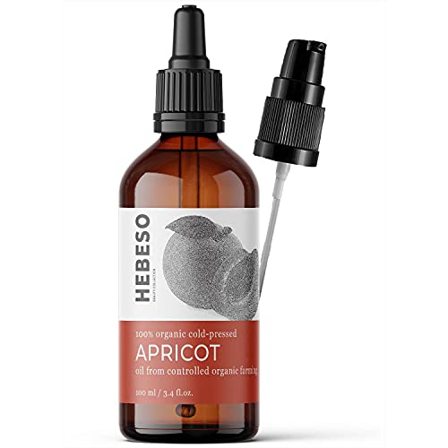 Aprikosenkernöl 100% Rein & Natürlich Kaltgepresst 100ml | Schnell absorbierendes, leichtes Öl | Erste Wahl für Massagen | Reduziert dunkle Ringe und geschwollene Augen | Schönes Haar, das nicht fettet